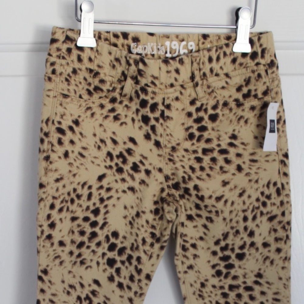 Gap Kids 1969 Girls LEGGING JEAN Sz 7 Tan Brown Leopard Print NEW